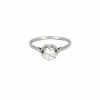 Bague Solitaire Diamant 0,60ct or blanc et platine