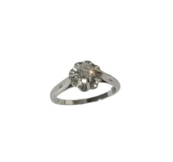 Bague solitaire diamant 0.30ct or blanc platine