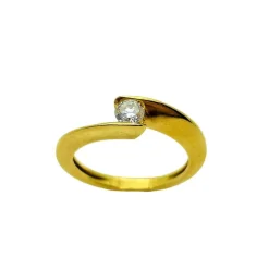 Bague Solitaire Diamant 0.23cts Or jaune
