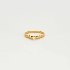 Bague solitaire diamant 0.10ct