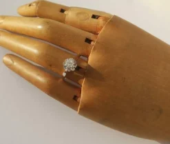 Bague solitaire diamant 0.30ct or blanc platine