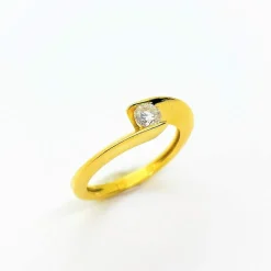 Bague Solitaire Diamant 0.23cts Or jaune