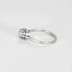Bague Solitaire Diamant 0,60ct or blanc et platine