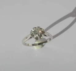 Bague solitaire diamant 0.30ct or blanc platine