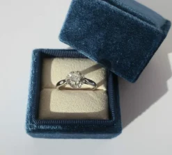 Bague solitaire diamant 0.30ct or blanc platine