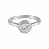 bague Solitaire Diamant entouré de brillants