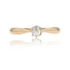 Bague solitaire diamant or jaune