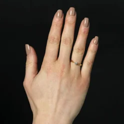 Bague solitaire diamant or jaune