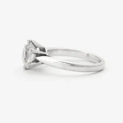 Bague Solitaire Diamant Or Blanc
