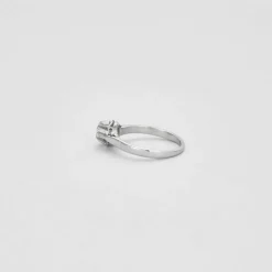 Bague Solitaire Diamant Or Blanc