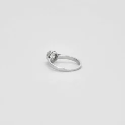 Bague Solitaire Diamant Or Blanc