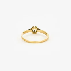 Bague solitaire diamant or jaune et blanc