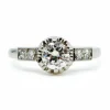 Bague Solitaire Diamant Platine