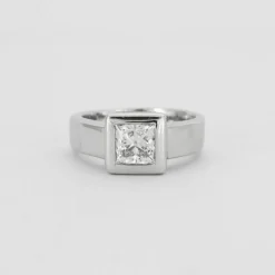BAGUE SOLITAIRE DIAMANT PRINCESSE
