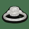 Bague Solitaire Diamant taille Coussin de 0,94cts