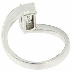 Bague Solitaire Diamant taille émeraude 0,83 ct E/IF