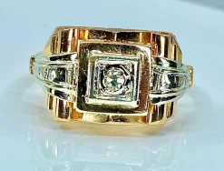 Bague Solitaire diamant vers 1920