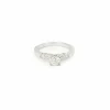 Bague Solitaire Diamants 0.50 Carats Or Gris 14 Carats