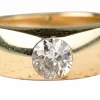 Bague solitaire en diamant de taille ancienne européenne 0,60 CT