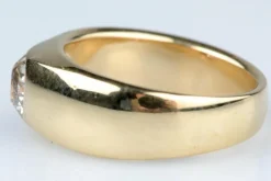 Bague solitaire en diamant de taille ancienne européenne 0,60 CT