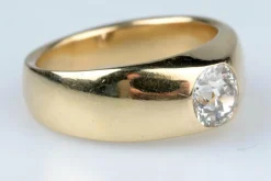 Bague solitaire en diamant de taille ancienne européenne 0,60 CT