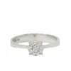 Bague solitaire en or blanc et diamants 0.16ct