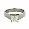 Bague solitaire en Or blanc Diamant Coussin