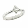 Bague Solitaire en or blanc, Diamant Naturel