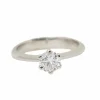 Bague solitaire en or blanc et diamant 0.53ct