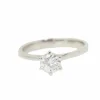 Bague solitaire en or blanc et diamant 0.58ct