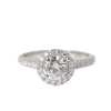 Bague solitaire en or blanc et diamants 0.82ct