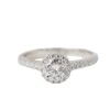 Bague solitaire en or blanc et diamant