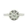 Bague solitaire en or blanc et diamant