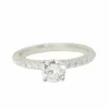 Bague solitaire en or blanc et diamants 0.65ct