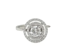 Bague solitaire en or blanc et diamant de 0,46 ct