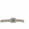 Bague solitaire en or blanc et diamant