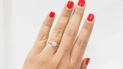 Bague solitaire en Or blanc et Diamant