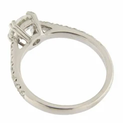 Bague solitaire en or blanc avec diamant D/VVS1 de 1,00 ct certifié IGI