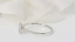 Bague solitaire en Or blanc et Diamant