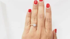 Bague solitaire en Or blanc et Diamant