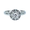Bague solitaire en or et platine, diamant