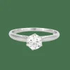 Bague solitaire en or gris et diamant