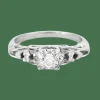 Bague solitaire en or gris
