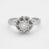 Bague solitaire en or gris Diamant