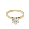 Bague solitaire en or jaune et diamant 1.59ct