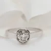 Bague Solitaire en Platine & Diamant