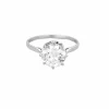 Bague solitaire en platine et diamant
