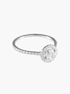 Bague Solitaire entourage Diamants