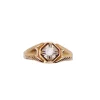 Bague Solitaire et Chevalière or jaune et spinelle