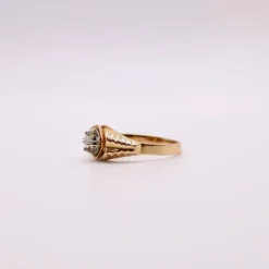 Bague Solitaire et Chevalière or jaune et spinelle